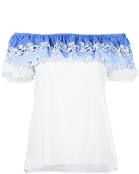 Peter Pilotto Off The Shoulder Embroidered Top