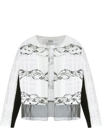 White Embroidered Outerwear