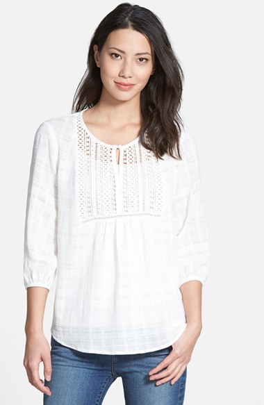 gauze peasant blouse