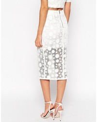 Asos Co Ord Pencil Skirt With Floral Applique