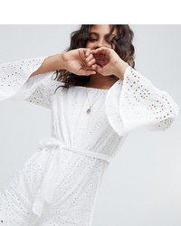 Parisian Tall Broderie Off Shoulder Playsuit