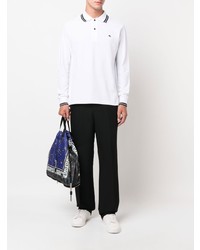 Etro Logo Embroidered Long Sleeved Polo Shirt