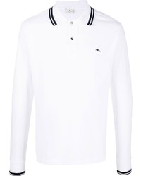 Etro Logo Embroidered Long Sleeved Polo Shirt