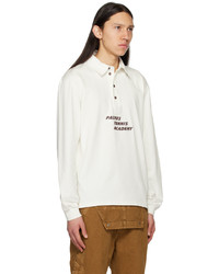 Palmes Off White Academy Rugby Long Sleeve Polo