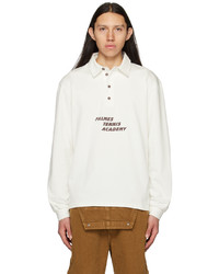 Palmes Off White Academy Rugby Long Sleeve Polo