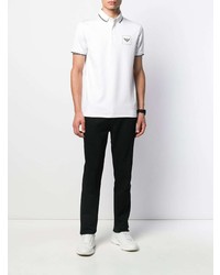 Emporio Armani Contrast Tipped Logo Embroidered Polo Shirt