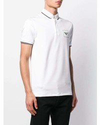 Emporio Armani Contrast Tipped Logo Embroidered Polo Shirt
