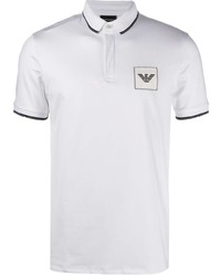 Emporio Armani Contrast Tipped Logo Embroidered Polo Shirt