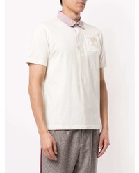 Kent & Curwen Contrasting Collar Rose Patch Polo Shirt