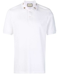 Gucci Embroidered Collar Polo Shirt