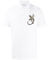 Alexander McQueen Embroidered Dragon Polo Shirt