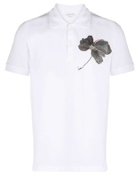 Alexander McQueen Embroidered Flower Polo Shirt