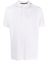 Isaia Embroidered Logo Cotton Polo Shirt