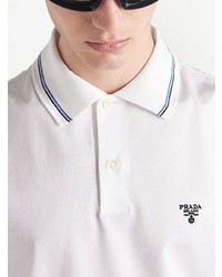 Prada Embroidered Logo Polo Shirt