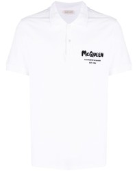 Alexander McQueen Graffiti Embroidered Polo Shirt
