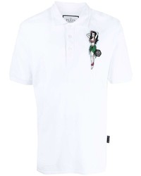 Philipp Plein Hawaii Embroidered Cotton Polo Shirt