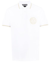 VERSACE JEANS COUTURE Logo Embroidered Cotton Polo Shirt