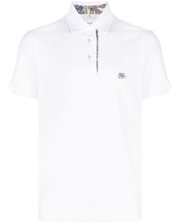 Etro Logo Embroidered Cotton Polo Shirt