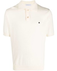 Manuel Ritz Logo Embroidered Organic Cotton Knitted Polo Shirt