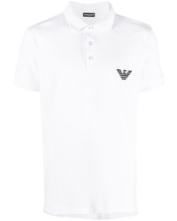 Emporio Armani Logo Embroidered Stretch Cotton Polo Shirt
