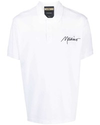 Moschino Logo Embroidery Cotton Polo Shirt
