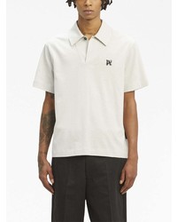 Palm Angels Monogram Embroidered Cotton Polo Shirt
