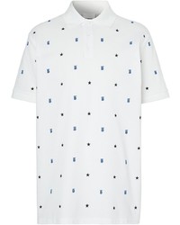 Burberry Star And Monogram Embroidered Polo Shirt