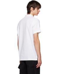 Burberry White Embroidered Polo
