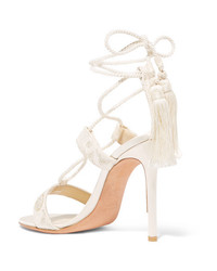 Etro Embroidered Lace And Satin Sandals