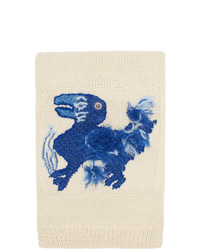 Loewe Off White William De Morgan Knit Embroidered Scarf