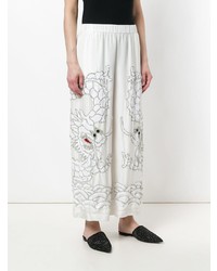 P.A.R.O.S.H. Sequin Dragon Embroidered Wide Leg Trousers