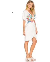 6 Shore Road Embroidered Flora Dress In White