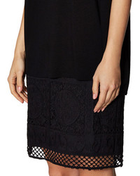 Bailey 44 Embroidered Crochet Contrast Shift Dress