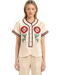 Gucci Embroidered Acetate Duchesse Shirt