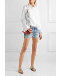 See by Chloe See By Chlo Embroidered Cotton Poplin Shirt White