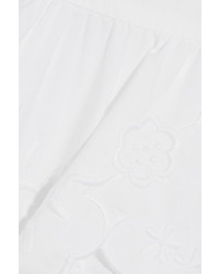 See by Chloe See By Chlo Embroidered Cotton Poplin Shirt White