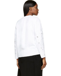 Giambattista Valli White Flower Cut Out And Embroidered Shirt