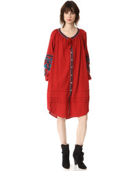 Free People In The Clear Embroidered Shirtdress
