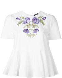 Alexander McQueen Floral Embroidered Blouse