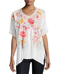 Johnny Was Rubi Embroidered Georgette Blouse