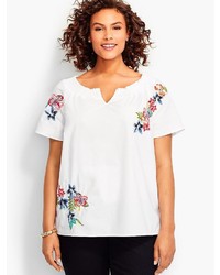 Talbots Womans Embroidered Top