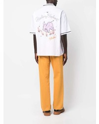 Kenzo Bowling Elephant Embroidered Poplin Shirt