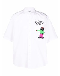Moschino Embroidered Animal Short Sleeved Shirt