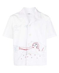 Bode Embroidered Design Cotton Shirt