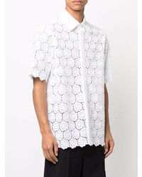 Valentino Embroidered Design Short Sleeve Shirt