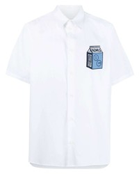 Opening Ceremony Embroidered Patch Short Sleeved Shirt