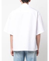Off-White Embroidered Short Sleeve Shirt