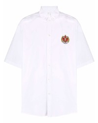 Balenciaga Logo Embroidered Button Down Shirt