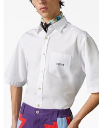 Gucci Logo Embroidered Cotton Shirt