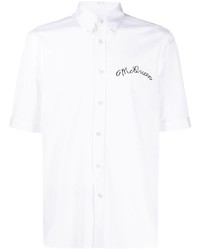 Alexander McQueen Logo Embroidered Short Sleeve Shirt